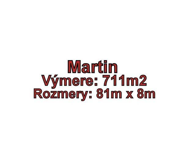 MARTIN - Záturčie pozemok o výmere 711m2 - Rekreačné pozemky Martin: rozloha 711 m², rozmery 81x8 m, overený člen.