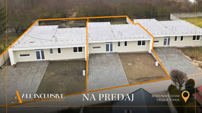 Na predaj 4-izbové novostavby, Veľká Paka - Rodinný dom na Čukárskej Pake vo Veľkej Pake s dvomi parkovacími miestami.