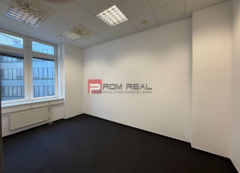 Skvelá ponuka kancelária 60 m2 v centre Bratislavy - Kancelárie s kobercovou podlahou a veľkým oknom.
