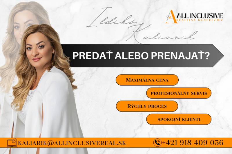 NA PRENÁJOM OBCHODNÝ PRIESTOR-KANCELÁRIA ,DUN. STREDA - Reklama realitnej kancelárie, ponúkajúcej profesionálny servis a predaj či prenájom 3-izbového bytu.