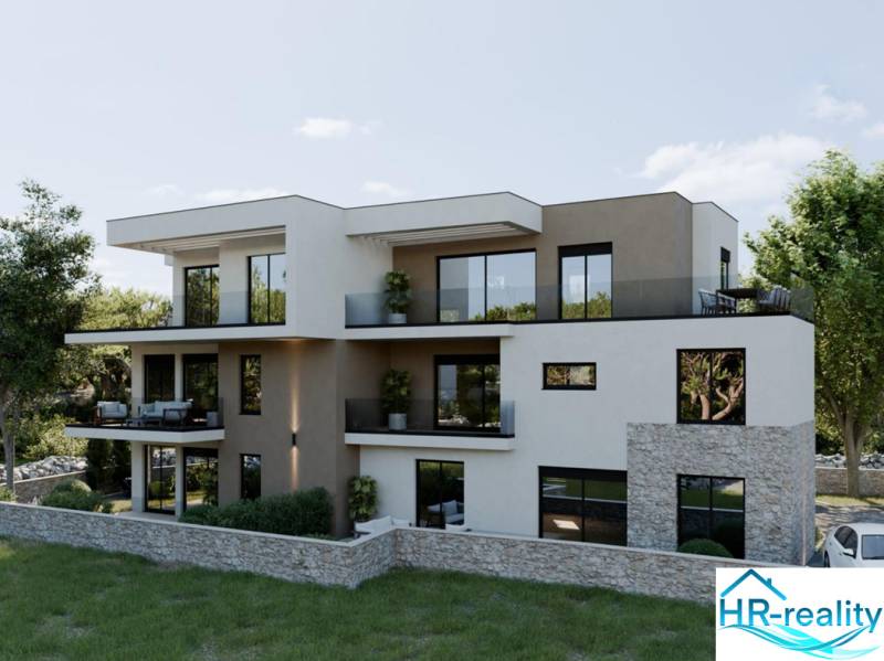 Murter(HR)-moderné byty v novostavbe od 280.000eur - Rekreačný apartmán v Murteri s terasami a výhľadom na okolitú prírodu.