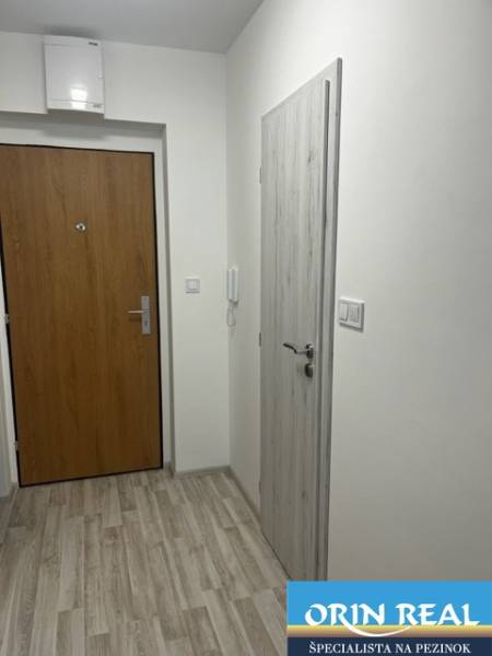 NOVÝ ZARIADENÝ KRÁSNY BYT S TERASOU - Na obrázku je vstupný priestor v 1-izbovom byte na ulici Muškátová.