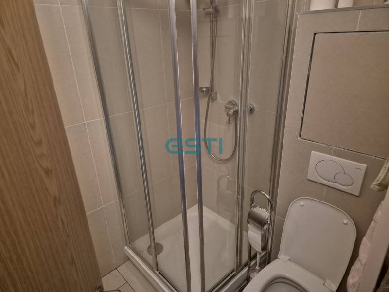 SKI MAKOV, 1 izbový byt - Apartmán 46 m2 - Sprchový kút a toaleta v kúpeľni 1-izbového bytu.