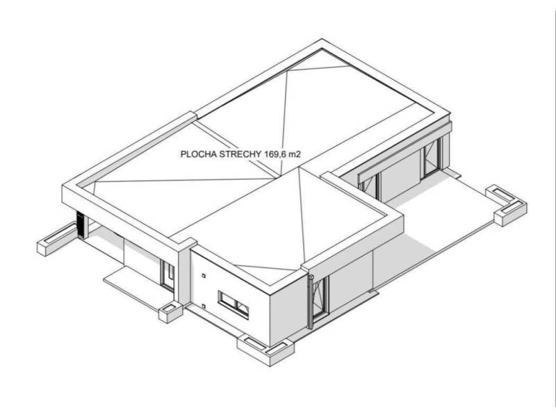 Laprovensalia.sk | Moderný 4-izbový bungalov | Chorvátsky Grob - Plán rodinného domu s rozlohou strechy 169,6 m².