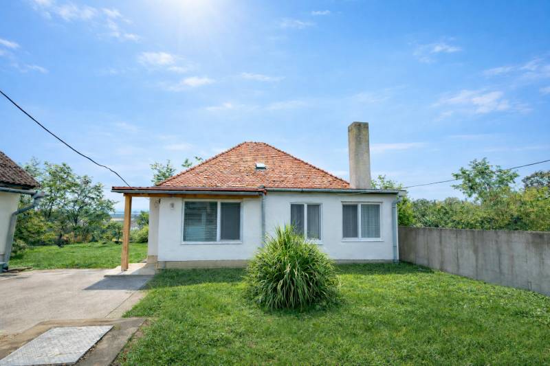 Bývajte vo svojom : dom a  pozemok 690 m², Veľké Ripňany 77.000,-EUR - Rodinný dom vo Veľkých Ripňanoch so záhradou, šikmou strechou a trávnatým dvorom.