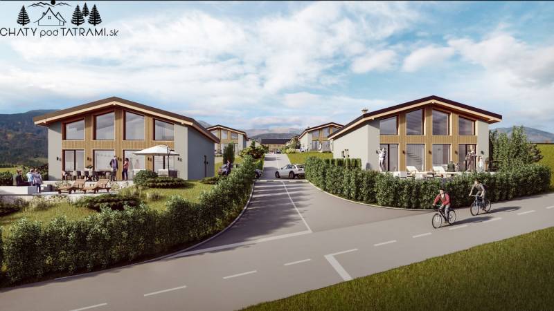 Únik z mesta, kde sa moderná architektúra stretáva s divokou prírodou? - Chaty s terasami a výhľadom na hory v Dolnej Lehote na ulici Dolná Lehota.
