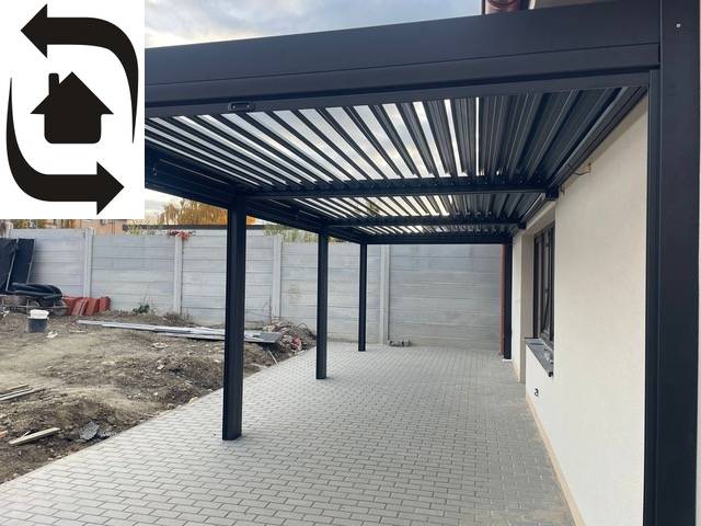 Rodinný dom na Devätinovej ulici na prenájom - Rodinný dom na Devätinovej ulici v Bratislave - Podunajských Biskupiciach má terasu s pergolou.