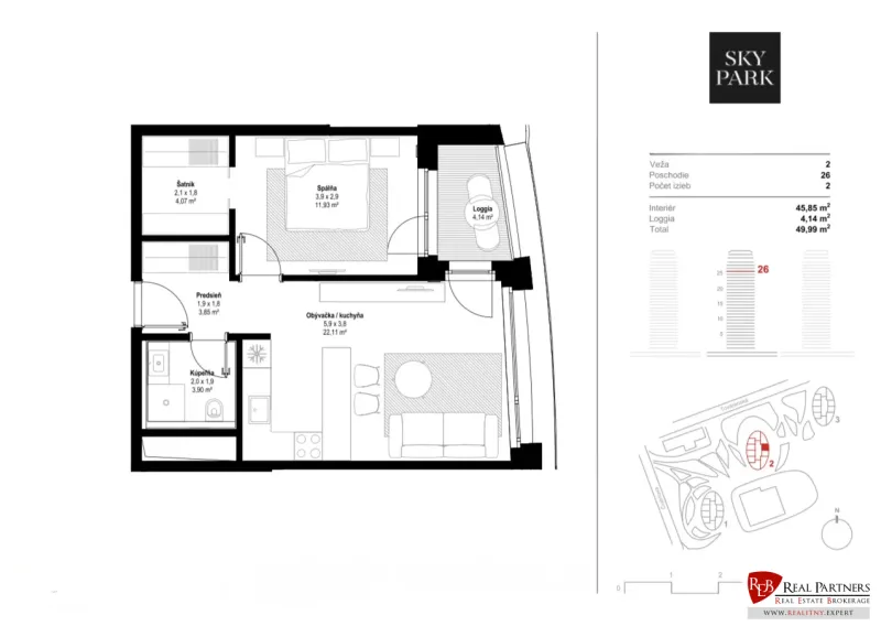 Predaj luxusný 2-izbový byt, 52 m2, Továrenská ul, SKY PARK - CXJU3nwlAn_fss.webp