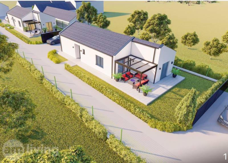 NOVINKA - 2x Novostavba RODINNÝCH DOMOV - Borčice  - Rodinný dom v Borčiciach s terasou, záhradou a príjazdovou cestou.