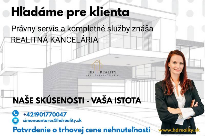 Kúpa, jednoizbový byt  v pôvodnom stave vo Zvolene  - Reklamný banner realitnej kancelárie s kontaktom a službami pre klientov.