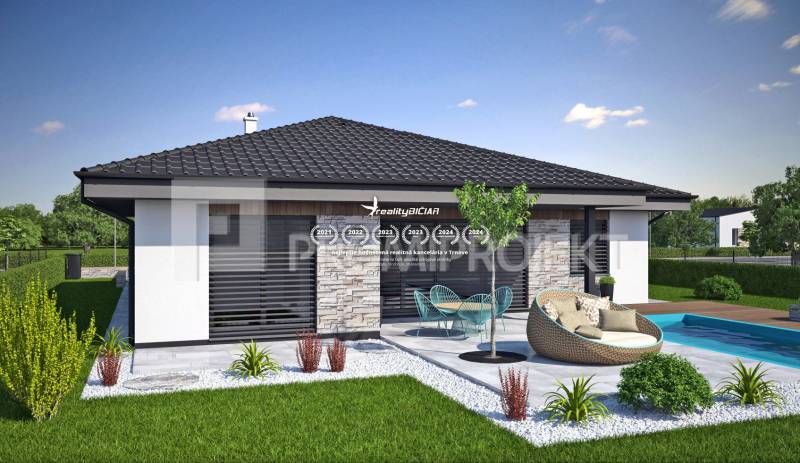 Ideálny pozemok pre váš rodinný dom v lokalite Kamenný mlyn - Bungalov na Višňovej ulici v Trnave s bazénom a terasou, vhodný pre Pozemky - bývanie.