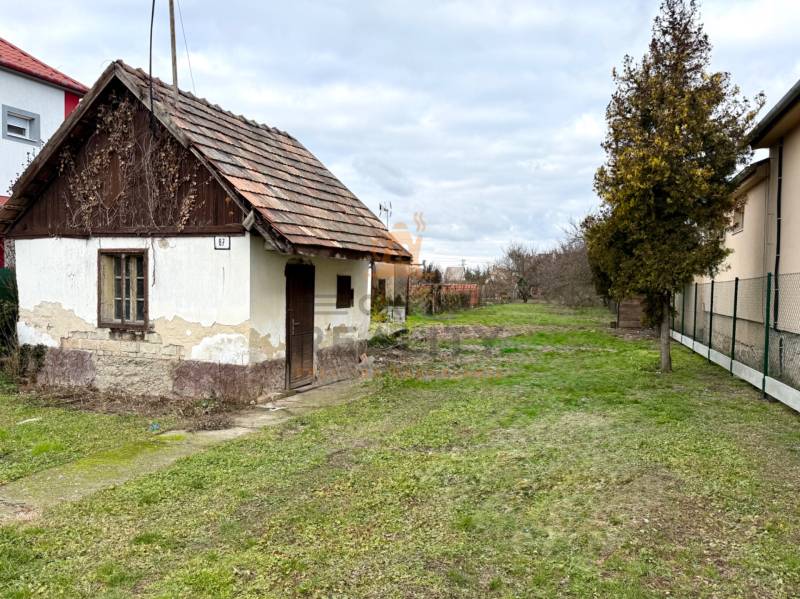 Na predaj pozemok 1065 m2, obec Dobrohošť v blízkosti Bratislavy - Starý domček so záhradou na pozemkoch na bývanie v ulici Dobrohošť, Dobrohošť.