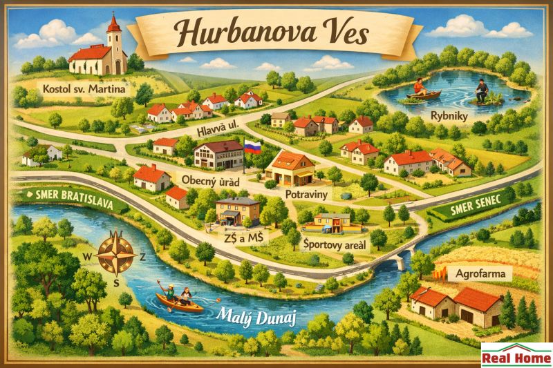HURBANOVA VES - pozemok pre výstavbu rodinného domu