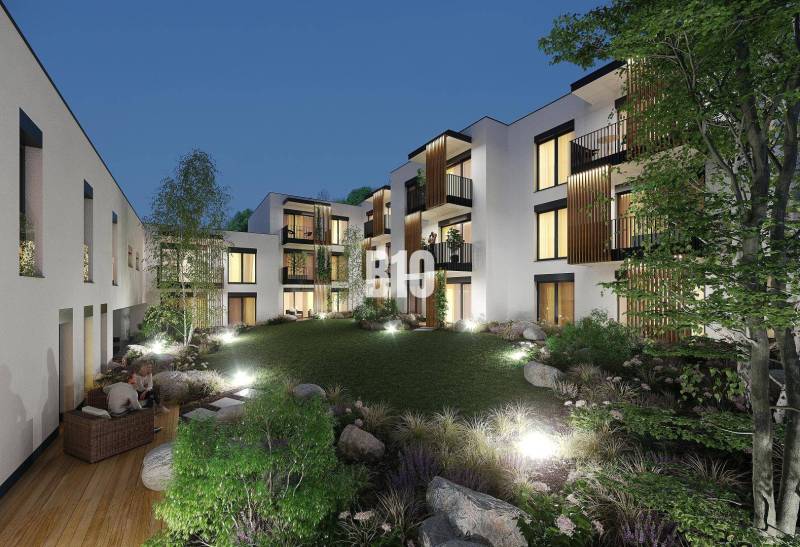 VILADOMY BUDATÍN - 3 IZBOVÝ BYT 125m2, A1 - V Žiline na Dolnej ulici sú osvetlené bytovky obklopené zeleňou a terasou.