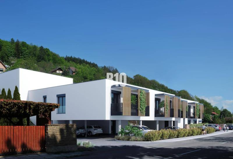 VILADOMY BUDATÍN - 3 IZBOVÝ BYT 125m2, A1 - Nízke moderné stavby s drevenými prvkami na Dolnej ulici v Žiline.