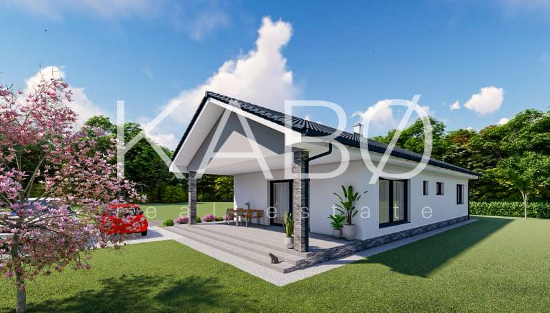 Základová doska na  575 m2 pozemku - Čeľadice  - Rodinný dom s terasou v Čeľadiciach, Pozemky - bývanie, obklopené záhradou a stromami.
