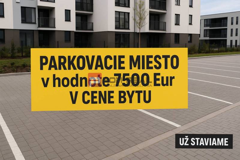 Predaj 3-izbový byt od 184 999 € v projekte Rezidencia Potôčik - Výstavba 2-izbových bytov v Báhoni s parkovacím miestom v hodnote 7500 Eur v cene.