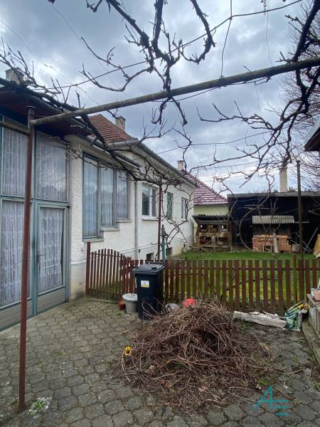 RD so záhradou, pivnicou garážou na Myjave.  - Rodinný dom na Turej lúke v Myjave s dvorom a popínavými rastlinami.