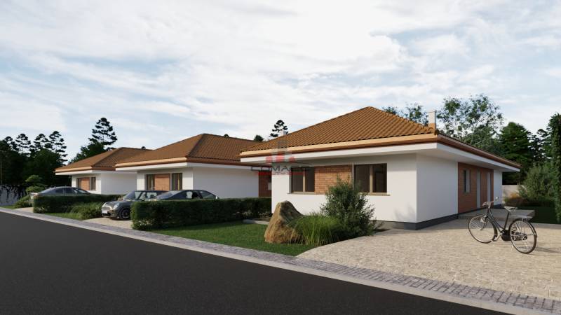 Nová výstavba posledná  4iz. Novostavba Veselé pri Piešťanoch - Rodinný dom na ulici veselá vo Veselom obklopený zeleňou s upraveným predzáhradím.