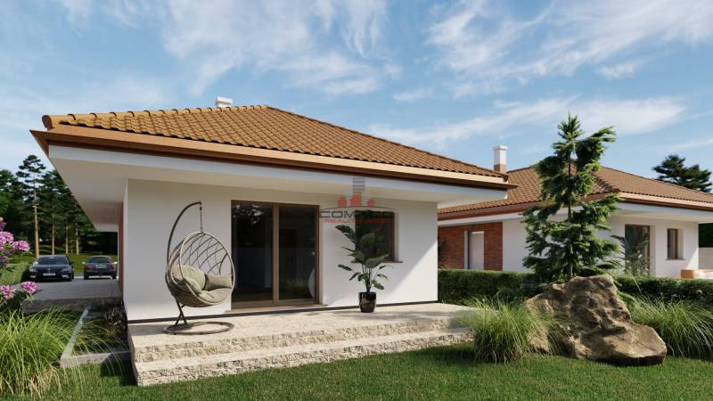 Nová výstavba posledná  4iz. Novostavba Veselé pri Piešťanoch - Rodinný dom vo Veselom na ulici Veselé s terasou a záhradným posedením.