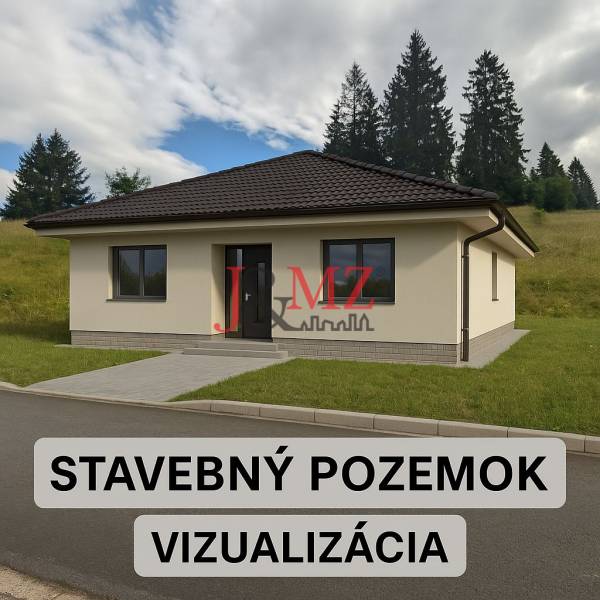 Stavebný pozemok kúsok od lyžiarskych vlekov Čierny Balog - Bexeľ - Vizualizácia rodinného domu na pozemku v Čiernom Balogu, vhodné pre bývanie.