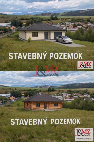 Stavebný pozemok kúsok od lyžiarskych vlekov Čierny Balog - Bexeľ - Pozemky - bývanie v Čiernom Balogu s vizualizáciou domu a krásnym výhľadom na krajinu.