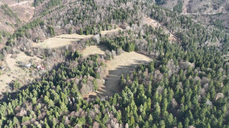 Lazy pod Makytou – Rekreačný pozemok na chatku / mobilný domček - Poľnohospodárske a lesné pozemky v Lazoch pod Makytou, obklopené lesmi a trávnatými plochami.