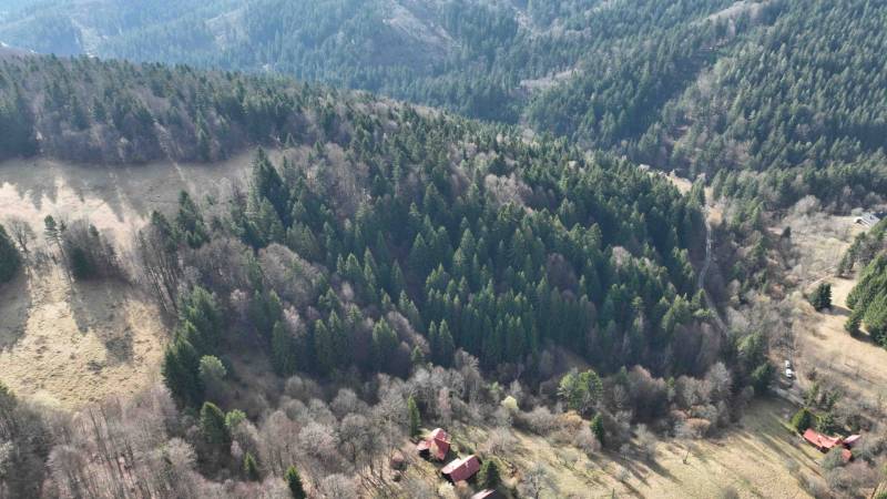 Lazy pod Makytou – Lesný pozemok - Letecký pohľad na Poľnohospodárske a lesné pozemky v okolí Lazy pod Makytou.