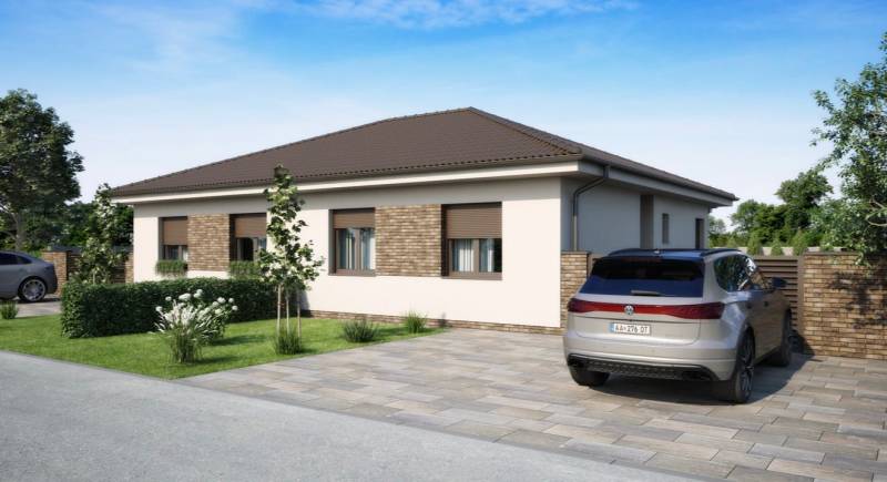 Na predaj 3-izb. RD - časť dvojdomu, Veľké Dvorníky - Rodinný dom vo Veľkých Dvorníkoch so záhradou a parkovaním na dláždenej ploche.