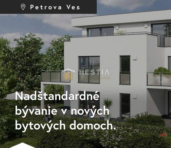 Posledný byt!! NA PREDAJ novostavba, 3-izb.byt, Petrova Ves - Moderné bytové domy v Petrova Ves ponúkajú nadštandardné bývanie a 3-izbový byt.
