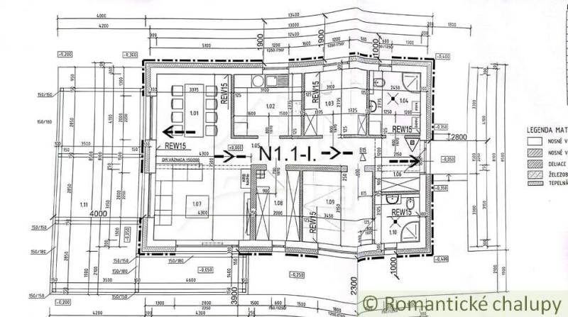 Stavebný pozemok pri Nitre so stavebným povolením v tichej lokalite - Pôdorys domu s rozložením miestností pre účely Pozemky - bývanie.