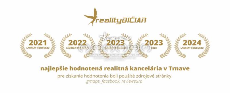 Na predaj moderný 2 izbový byt, komplex MIKO Trnava - Grafika zobrazuje ocenenia realitnej kancelárie na ulici Saleziánska v Trnave.
