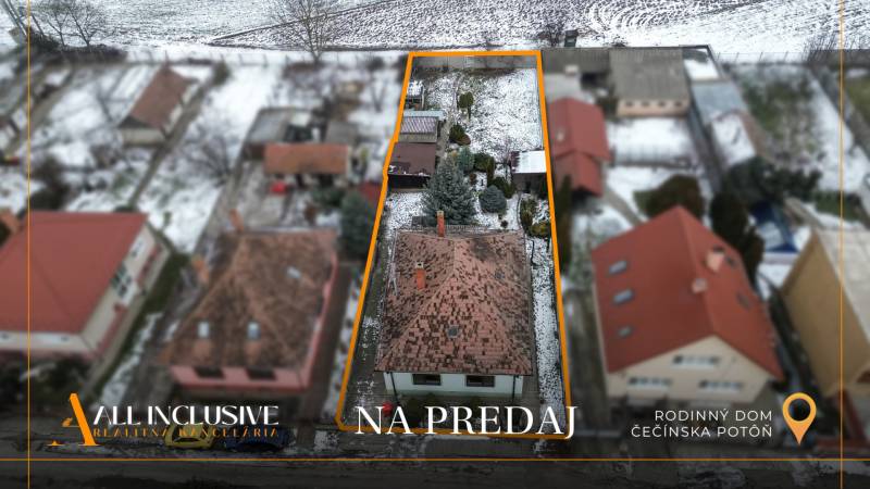 Na predaj zrekonštr.4-izb. rodinný dom, Čečínska Potôň - Rodinný dom v Orechovej Potôni na Čečínskej Potôni so zasneženou záhradou na predaj.