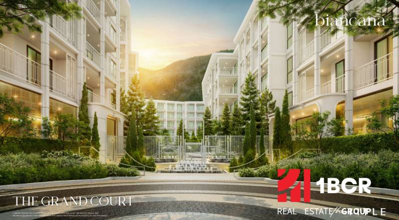 BIANCANA PHUKET - Výstavba bytov v Phuket s elegantnou architektúrou a upravenou zeleňou v exteriéri.