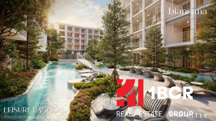 BIANCANA PHUKET - Výstavba bytov v Phukete s bazénom a zeleňou vytvára relaxačné prostredie.