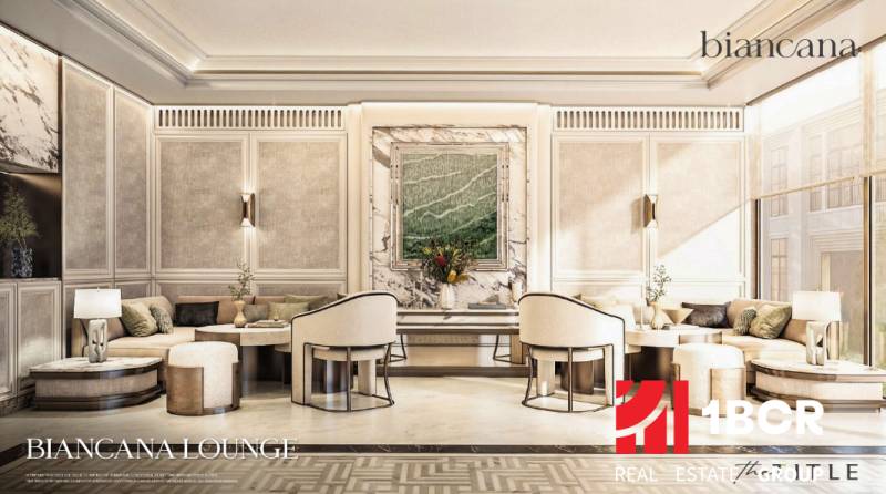 BIANCANA PHUKET - Luxusný interiér s mramorovými detailmi a pohodlným sedením. Výstavba bytov.