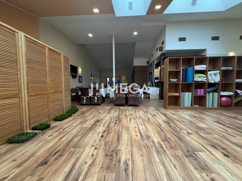 NA PREDAJ: OBJEKT VHODNÝ NA PODNIKANIE-SKLADOVANIE A SLUŽBY - Sklady a haly s podlahou s dreveným dekorom, policami a ratanovým nábytkom.