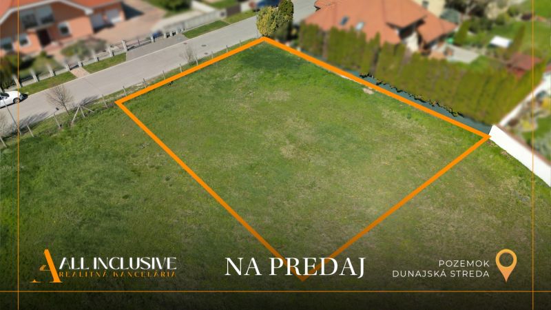 Na predaj pozemok o výmere 789m², Dunajská Streda