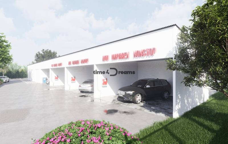 NA PRENÁJOM skladové priestory - areál v centre Nitry - Auto umývareň s moderným dizajnom na Železničiarskej ulici v Nitre, sklady a haly.