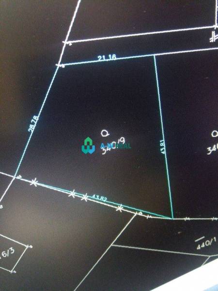 Krásny veľký pozemok v tichej časti obce Ňárad - Plán s pozemky na bývanie, ilustrácia rozmerov a hraníc na ulici neuvedené.