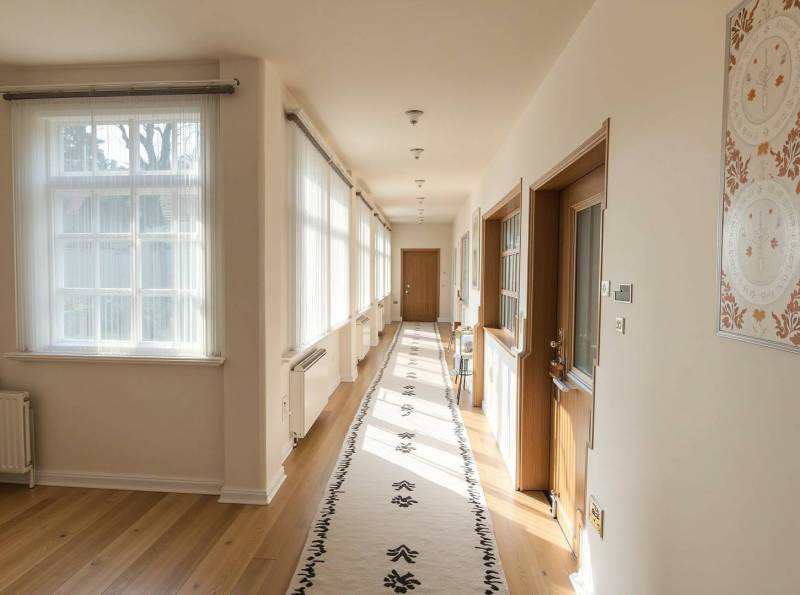 Znížená Cena!Na predaj rodinný dom vo Vrakúni, blízko Dunajskej Stredy - Interiér rodinného domu s veľkými oknami, kobercom a podlahou s dreveným dekorom.