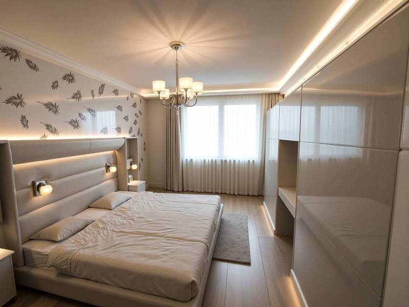 Znížená Cena!Na predaj rodinný dom vo Vrakúni, blízko Dunajskej Stredy - Svetlá spálňa v rodinnom dome s posteľou a podlahou s dreveným dekorom.