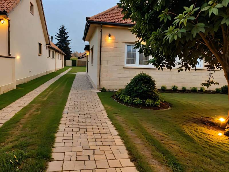 Znížená Cena!Na predaj rodinný dom vo Vrakúni, blízko Dunajskej Stredy - Rodinný dom vo Vrakúni s upraveným dvorom, osvetlením a vydláždeným chodníkom.