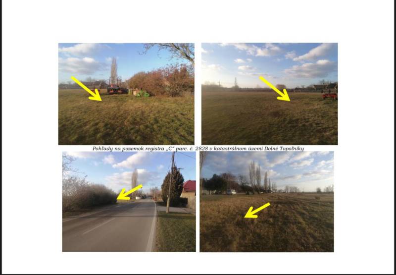 Predaj pozemku na bývanie, Dunajská Streda - Záber na pozemky v Topoľníkoch vhodné na bývanie, s označením polohy.