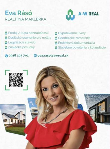 ☎️ 0918/197 701   PREDAJ A PRENÁJOM NEHNUTEĽNOSTI V OKRESE DUNAJSKÁ ST - Vizitka realitnej maklérky s kontaktnými údajmi a rôznymi službami.