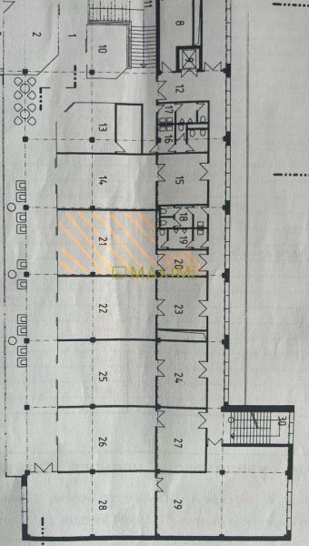 Na predaj obchodný priestor v centre Malaciek - Pôdorys kancelárskych priestorov v Budove na Záhoráckej ulici v Malackách.