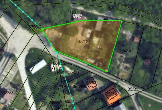 PREDAJ - Rekreačný pozemok v Stupave - Mástske Grefty - Mapa pozemku na Lintávach v Stupave, evidovaného na rekreačné účely.