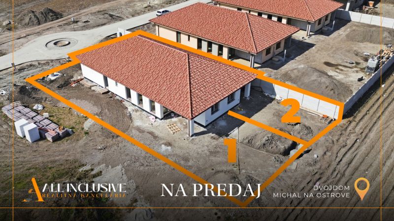 Na predaj 4-izb.dvojdom - novostavba,Michal na Ostrove - Rodinný dom v Michali na Ostrove, dvojdom so škridlovou strechou na predaj.