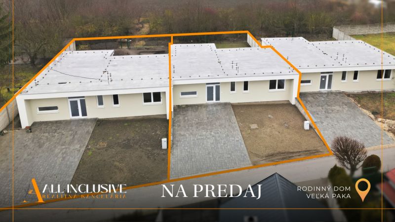 Na predaj 4-izbové novostavby, Veľká Paka - Rodinný dom na Čukárskej Pake vo Veľkej Pake s dvomi parkovacími miestami.