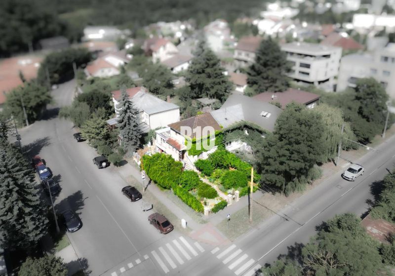 Rodinný dom s príbehom na výnimočnom mieste – Gaštanová ulica - Rodinný dom v lokalite Bratislava - Staré Mesto, obklopený zeleňou a cestou s autami.